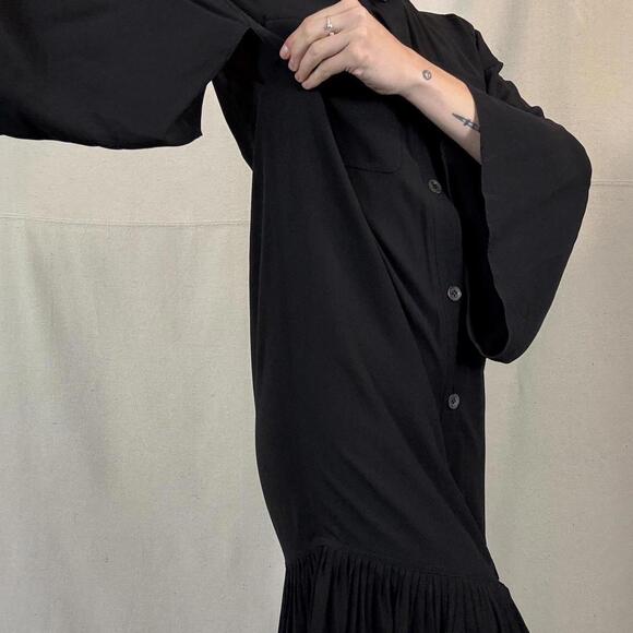 Vintage Gianfranco Ferré Black Pleated Dress - Picture 5 of 8